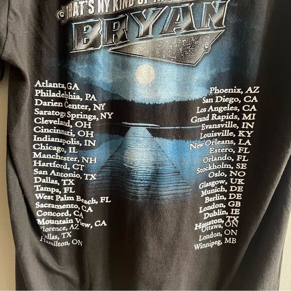 Luke Bryan That’s My Kind of Night Concert Tour 2015 Black T-Shirt Medium - Picture 4 of 8